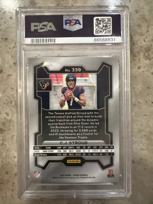 2023 Panini Prizm CJ Stroud RC PSA 10 back